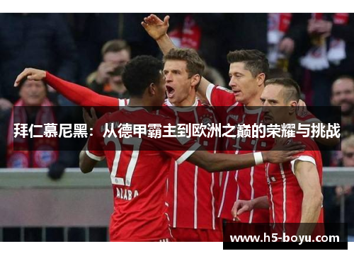 拜仁慕尼黑：从德甲霸主到欧洲之巅的荣耀与挑战